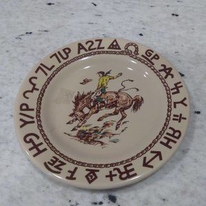 Westward Ho True West Rodeo Pattern Salad Plate $40